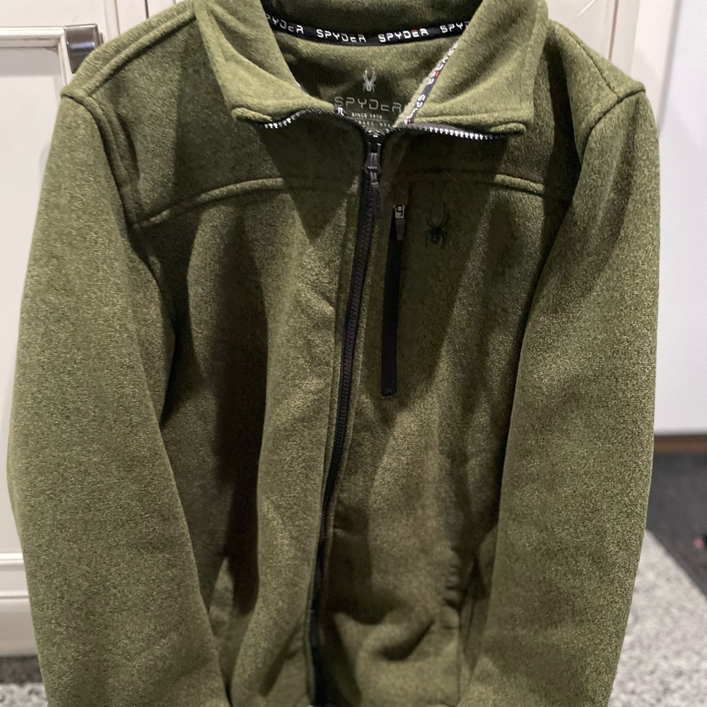 Spyder Olive Fleece Jacket